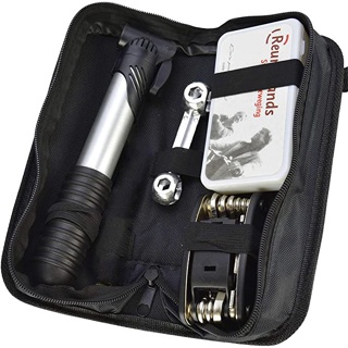 Kit Ferramentas Bike Bicicleta Remendo Pneu Bomba De Ar Bolsa Quadro em Oferta na Shopee