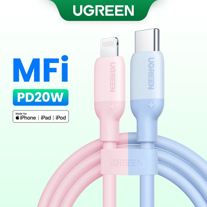 【 Certificado 】 UGREEN 20W PD USB C Cabo Tipo Carregamento Rápido Para iPhone 14 Pro Max 13 12 11 Mini em Oferta na Shopee