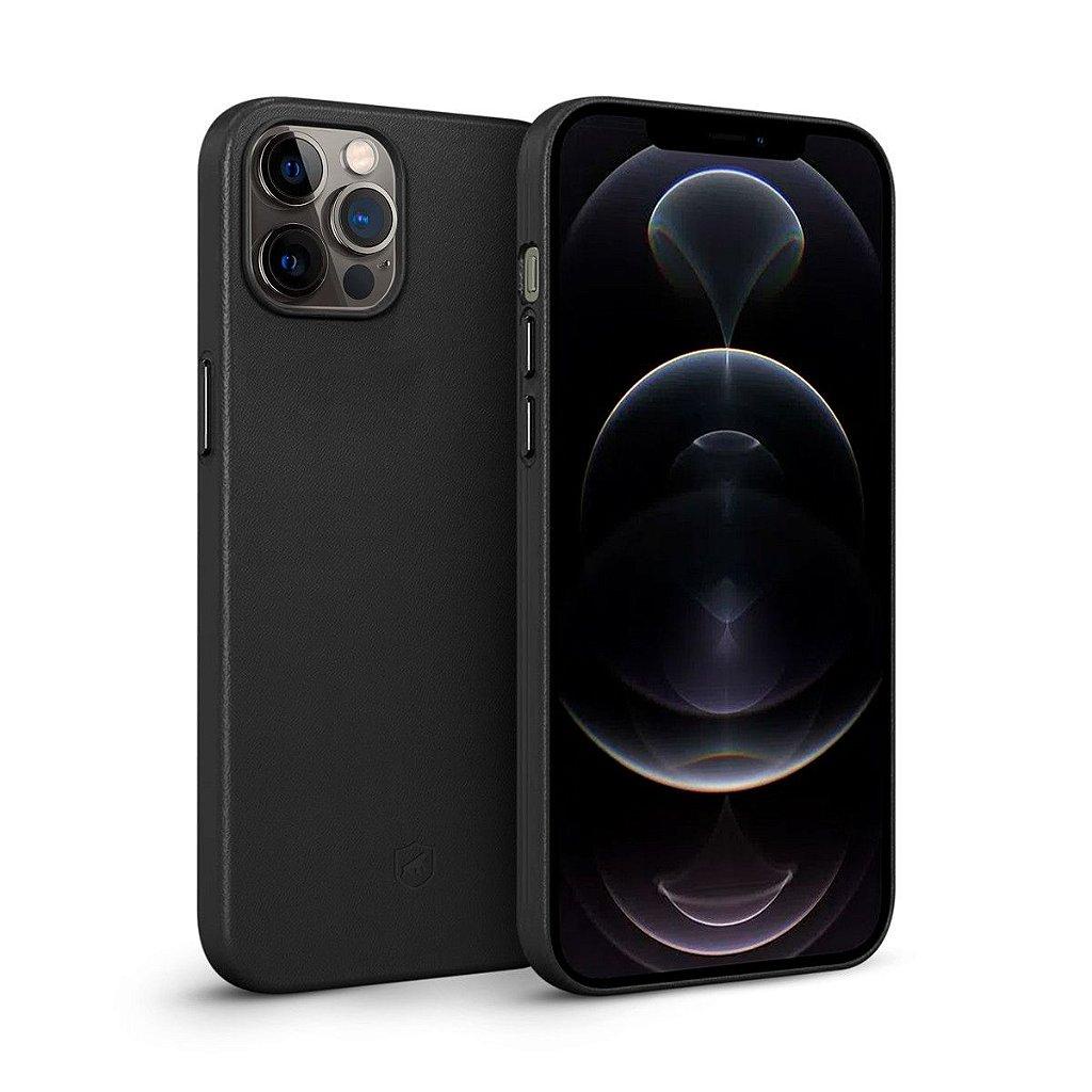 Capa Case Capinha para iPhone 12 Pro Max - Couro Dual Preta - Gshield