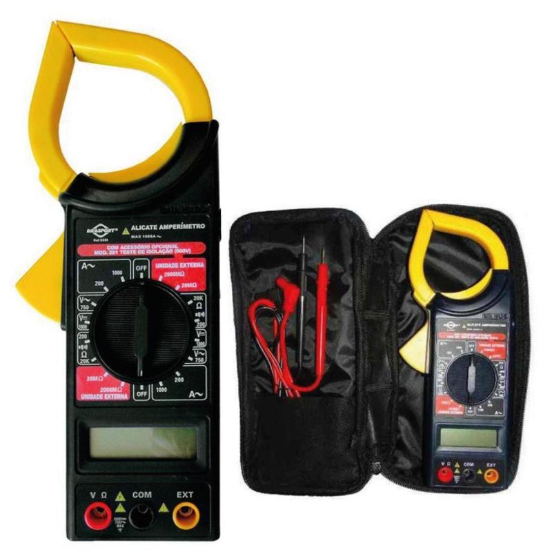 Alicate Amperímetro Digital com Estojo 8559 BRASFORT em Oferta na Shopee