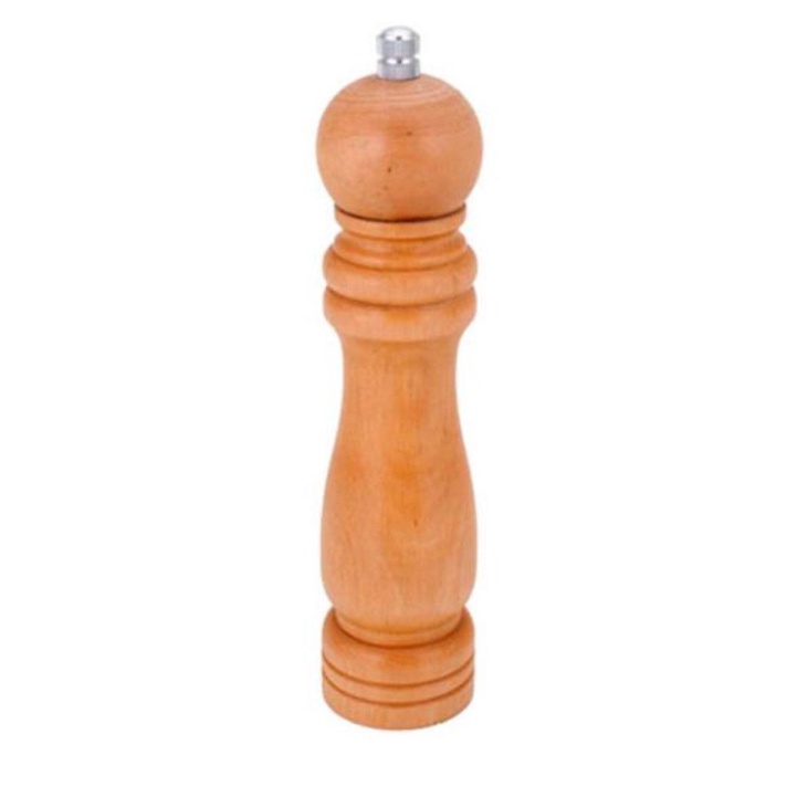 Moedor de pimenta sal grosso de madeira triturador de temperos sal Churrasqueira especiarias manual 21cm uni