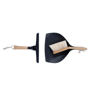 Kit escova de bambu e rodo de pia preto - Oikos em Oferta na Shopee