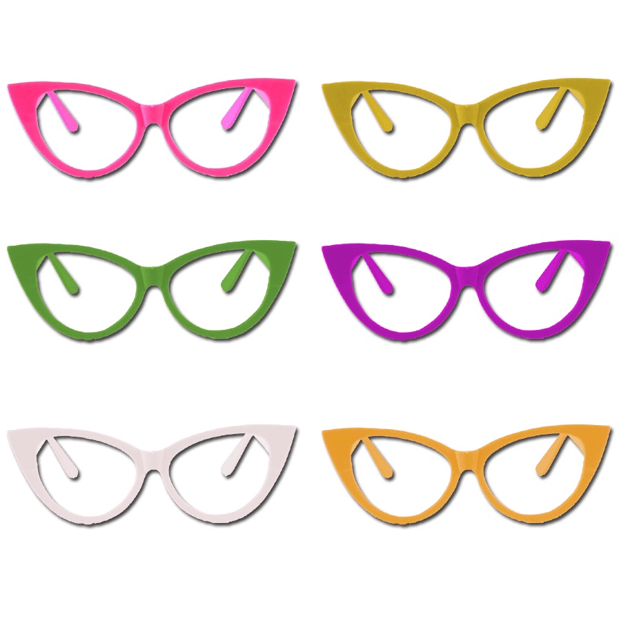 Óculos Festa Gatinho Luxo Sortido - 10 Unidades- Rizzo em Oferta na Shopee