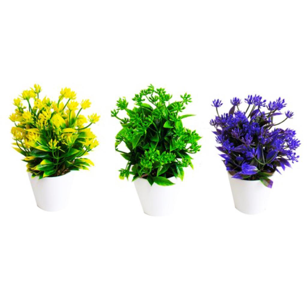 Kit 3 Vasos Cachepot Mini Decorativo  Cactos ou Suculentas ou Plantas Artificiais e Naturais Arranjo Plantinha Planta Decorativo