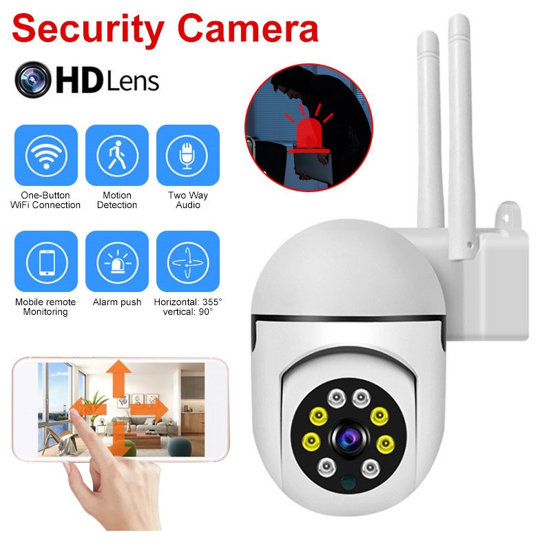 Câmera De Vigilância 2mp wifi ptz ip 1080p hd Visão Noturna Completa wi-fi Segurança De cctv Externa monitor Em Tempo real