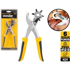 Alicate Vazador Furador Chinelo Couro Cinto 6 Furos Vonder 3662900000