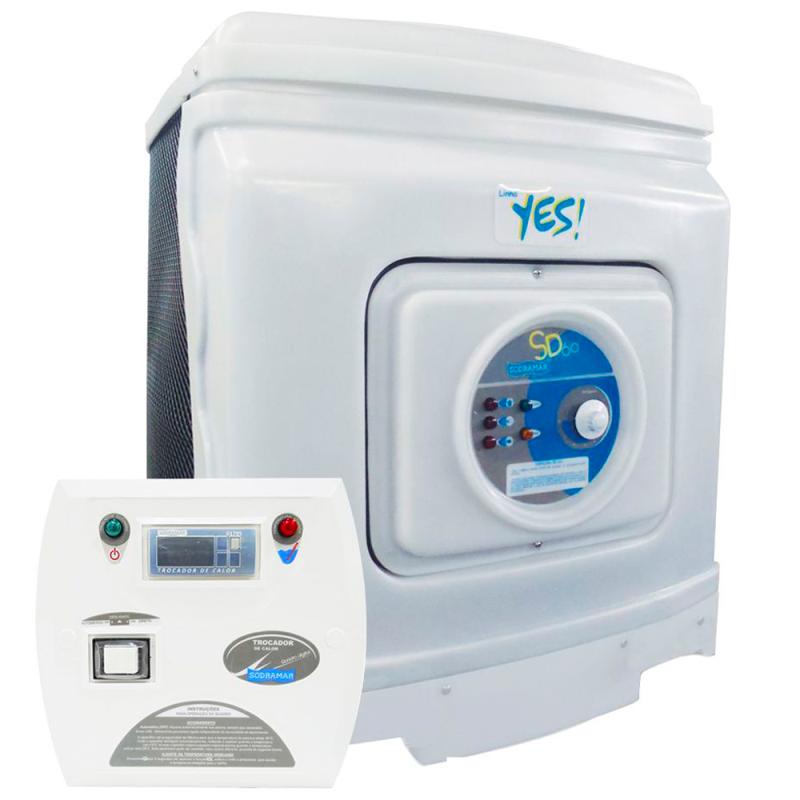 Aquecedor Trocador de Calor SD-60 Luxo Yes Titânio 220V Trifásico com Painel Digital SODRAMAR