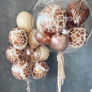 15 Peças/Conjunto De Balão De latex Com Tema Selva Estampa De zebra animal Decoração De Festa De Aniversário Infantil
