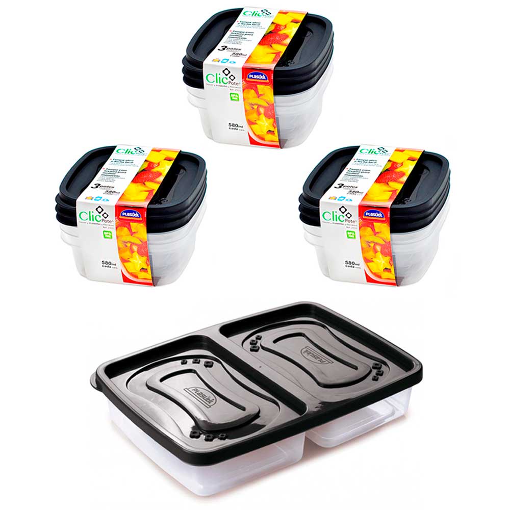 Jogo 10 pote com tampa microondas freezer geladeira marmita fitness porta frios vasilha mantimentos alimentos comida frutas lanches tapauer tupperware