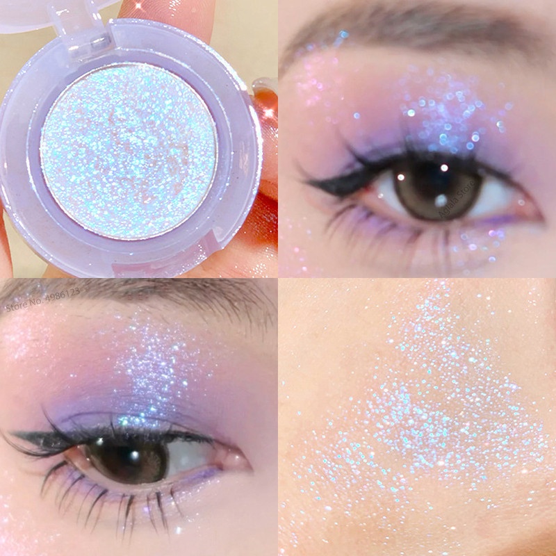 Paleta Monocromática De Sombra Com Brilho Perolado Para Maquiagem Em Pó Diamantado Cosméticos Os Olhos Brilhantes