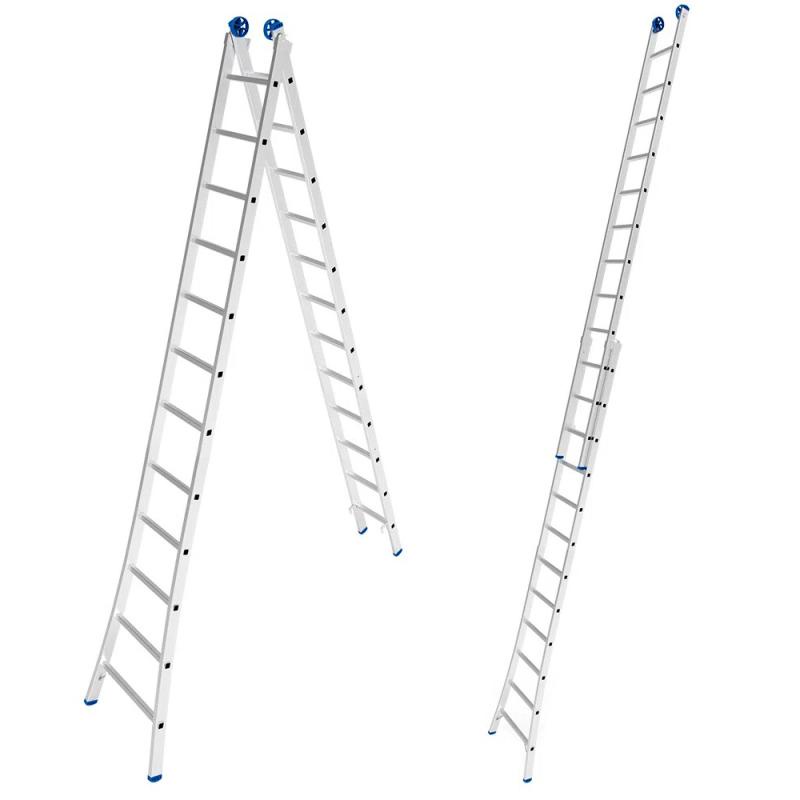 Escada De Alumínio Extensiva 2 X 12 Degraus 3,65 X 6,17m Mor em Oferta na Shopee