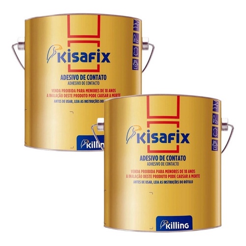 Kit 2 Cola De Contato Kisafix Kisaforte Sapateiro Marceneiro