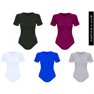 Kit 5 Body/bori Feminino Cores Sortidas Colam Promoção