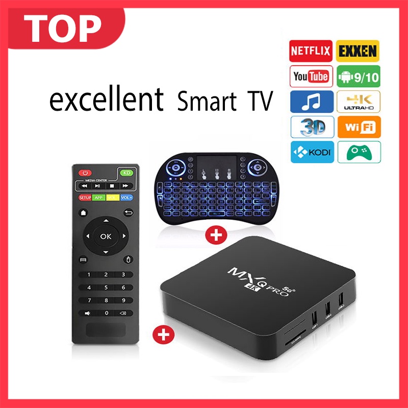 MX Q PRO Tv Inteligente 4K 5G Android 10,0 8GB 128GB 16GB 256GB