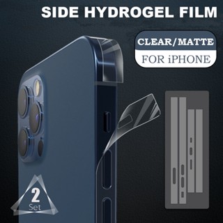 Película Protetora Flexível Fosca Lateral Para iPhone 15 12 13 14 Pro Max 14 Plus Mini HD Transparente Hidrogel Moldura Adesivo De Borda De Filme