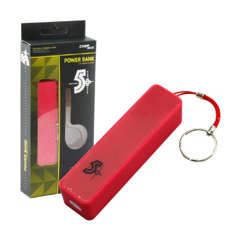 Carregador Portátil Power Bank Tipo Chaveiro Emborrachado