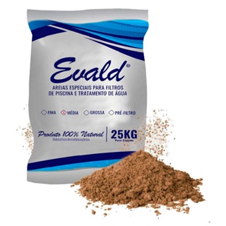 Areia Filtrante 25 KG p/ Filtro de Piscinas e Tratamento de Água EVALD em Oferta na Shopee