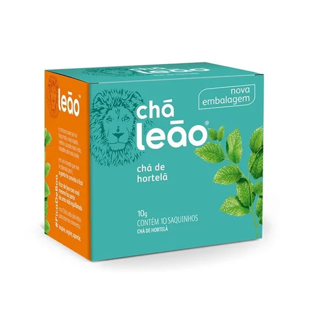 Chá de Hortelã 10 sachês de 1g - Chá Leão em Oferta na Shopee