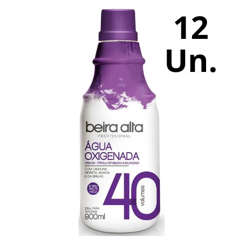 Kit C/12 Águas Oxigenada 900ml Volume 40 - Beira Alta