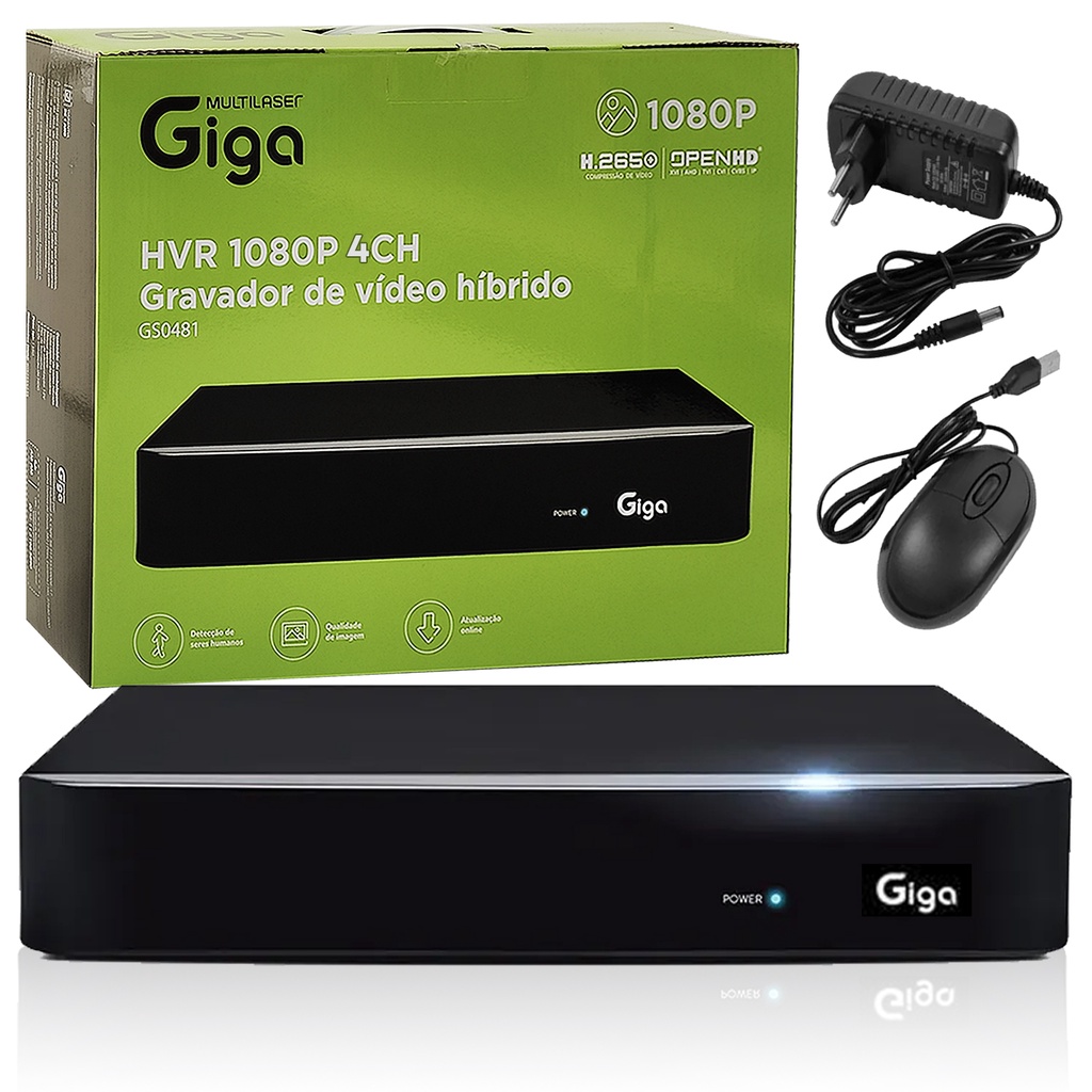 Gravador Hvr Dvr Giga Security 4 Canais Full Hd 1080p Gs0480 Shopee