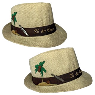Chapeu Baiano Ze Do Coco Decorado Fita Coqueiro Umbanda