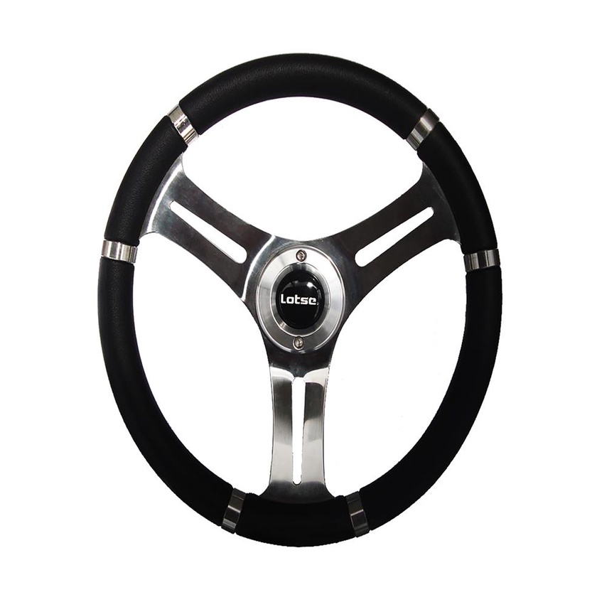 Volante Lotse H2O Aco Inox 355mm Nautico P/ Barco Lancha