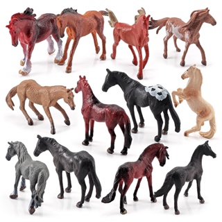 12 Simulação Cavalo De Brinquedo Modelo Estático Mini Quitma Sherma Morgan Animal Infantil Decoração De Bolo Animais De Brinquedo Miniaturas em Oferta na Shopee