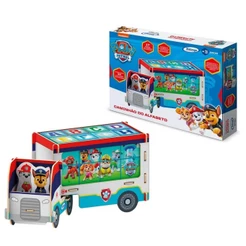 Brinquedo de Montar Caminhão Abc Patrulha Canina MDF 3D Criativo Com 2 Cenas e 17 Peças Xalingo 13910