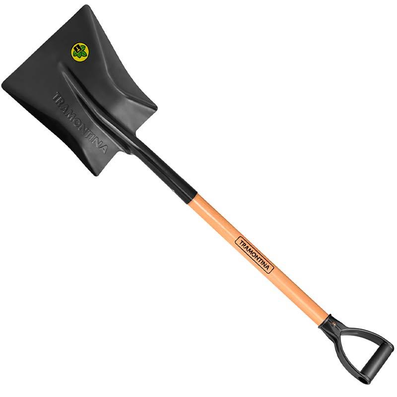 Pá Quadrada N°4 Em Aço Com Cabo de Madeira 71CM TRAMONTINA em Oferta na Shopee