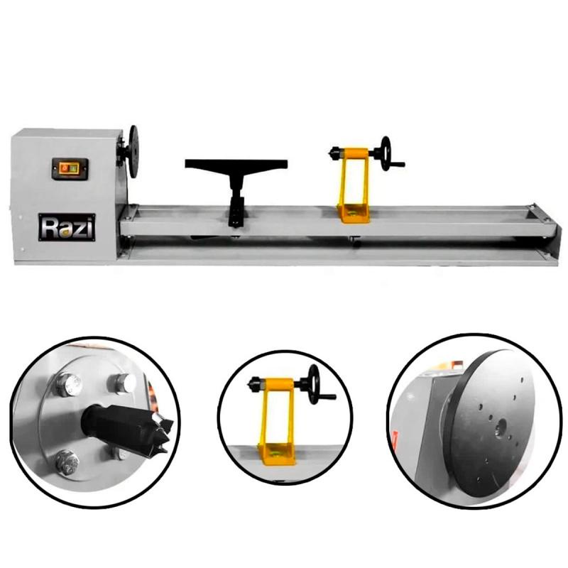 Torno Manual de Bancada para Madeira 400W RZ-TBM1000M RAZI em Oferta na Shopee