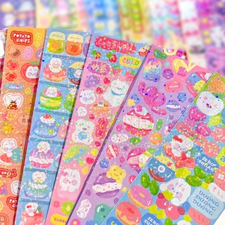 100 Folhas Vários Desenhos Animados Adesivos Brilhantes Conjunto De Estudantes Papelaria Deco DIY Material em Oferta na Shopee