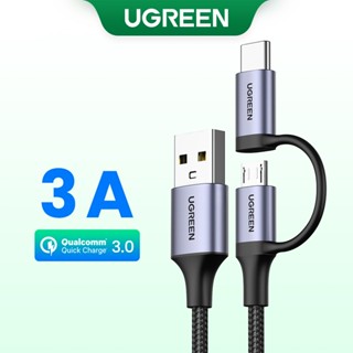Cabo Micro USB Ugreen 2 Em 1 E Tipo C Para Samsung Galaxy S20 S9 Carregamento Rápido Mini Câmera De Mesa Xiaomi