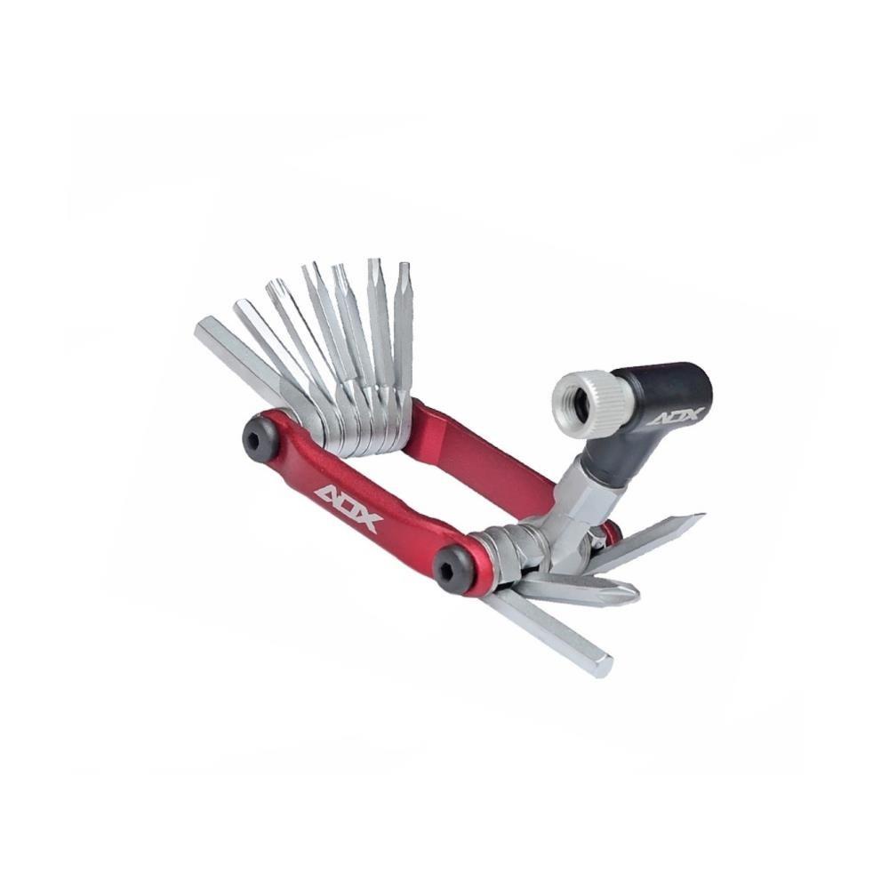 Canivete 12 Funções Kit Ferramenta com CO2 Vermelho/Cinza