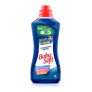 LAVA ROUPAS LIQUIDO BABY SOFT MAX PERFORMANCE - AZUL 1L em Oferta na Shopee