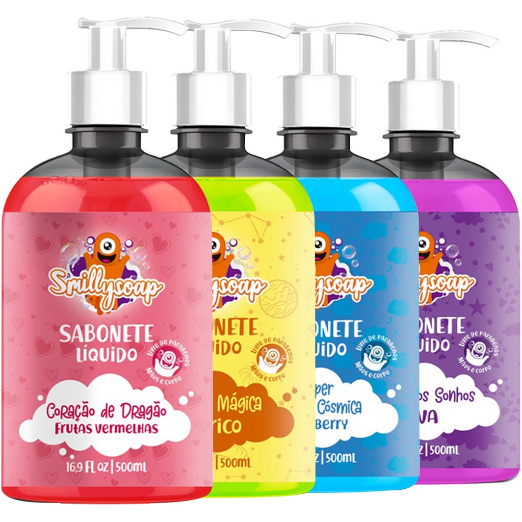 Sabonete Liquido Maos E Corpo 500ml Infantil Smillysoap
