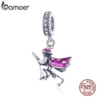 Bamoer Prata 925 3d Pingente Mágico De Esmalte