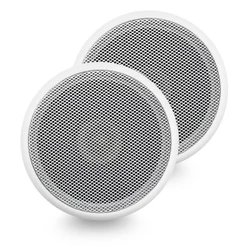 2 Caixas Som Ambiente Arandela Redonda 5pol Embutir 55w 8 Ohms Gesso Pvc Madeira