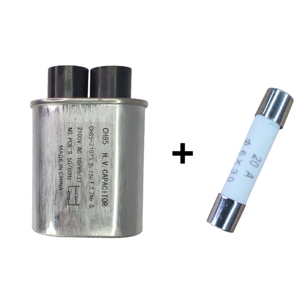 Kit Capacitor Alta Tensão Microondas 0,75uf 2100v +1 Fusível em Oferta na Shopee