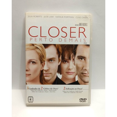 Dvd Filme Closer - Perto Demais