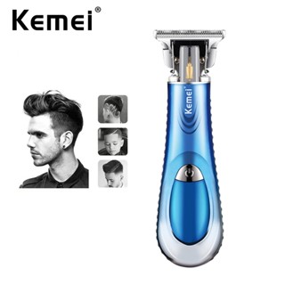 Aparador De Cabelo Kemei T9 Zero Gapped Sem Fio Profissional T-Blade Acabamento Linha Máquina De Corte Up Edgers Clipper Kit De Tosa