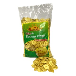 Kit 2 Un Banana Chips Salgada Bella Vida 1kg Produto Natural