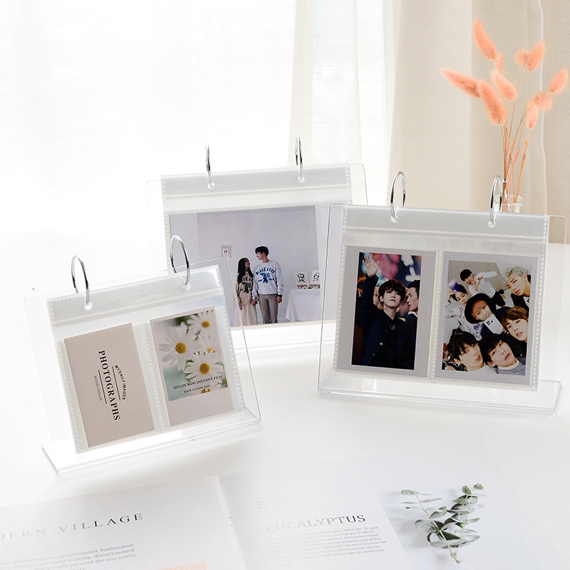 Acrílico Desktop Calendário De Mesa Em Pé Mini Álbum De Fotos Polaroid Display Foto Paisagem Fundo Decoração 10cm 16,6cm 13,3cm 20cm