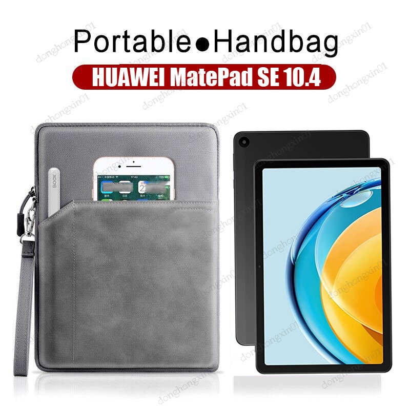 HUAWEI MatePad SE 10.4 Polegadas 2022 AGS5-W09/L09 Bolsa Portátil Para Manga De Bolso À Prova De Choque Mão Com Alça