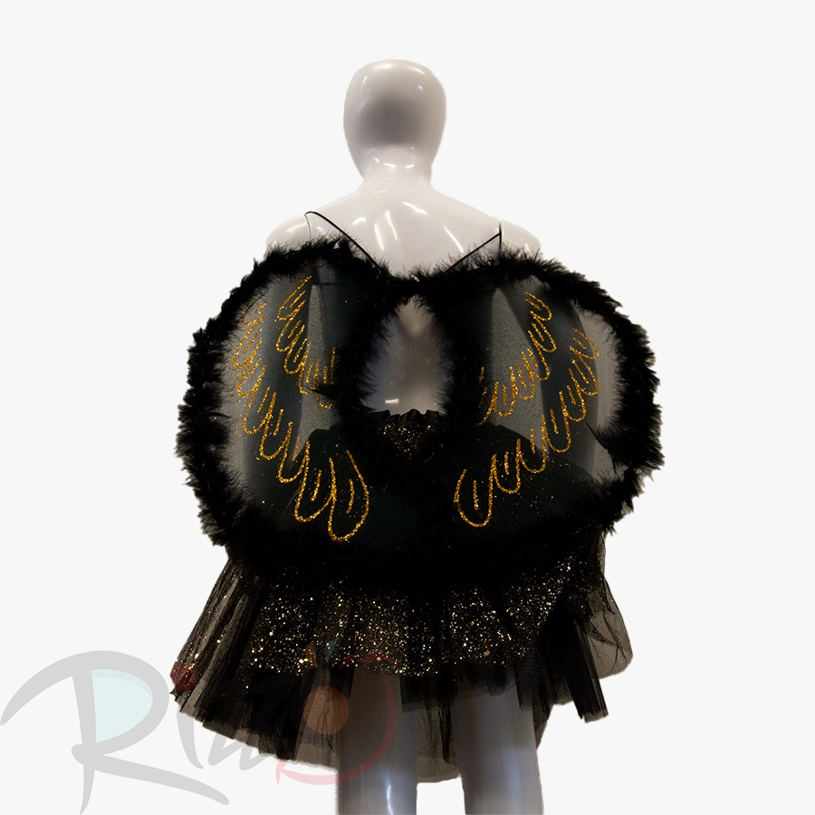 Kit Fantasia Carnaval - Anjo - Preto - Mod:607 - 01 unidade - Rizzo em Oferta na Shopee