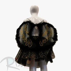 Kit Fantasia Carnaval - Anjo - Preto - Mod:607 - 01 unidade - Rizzo