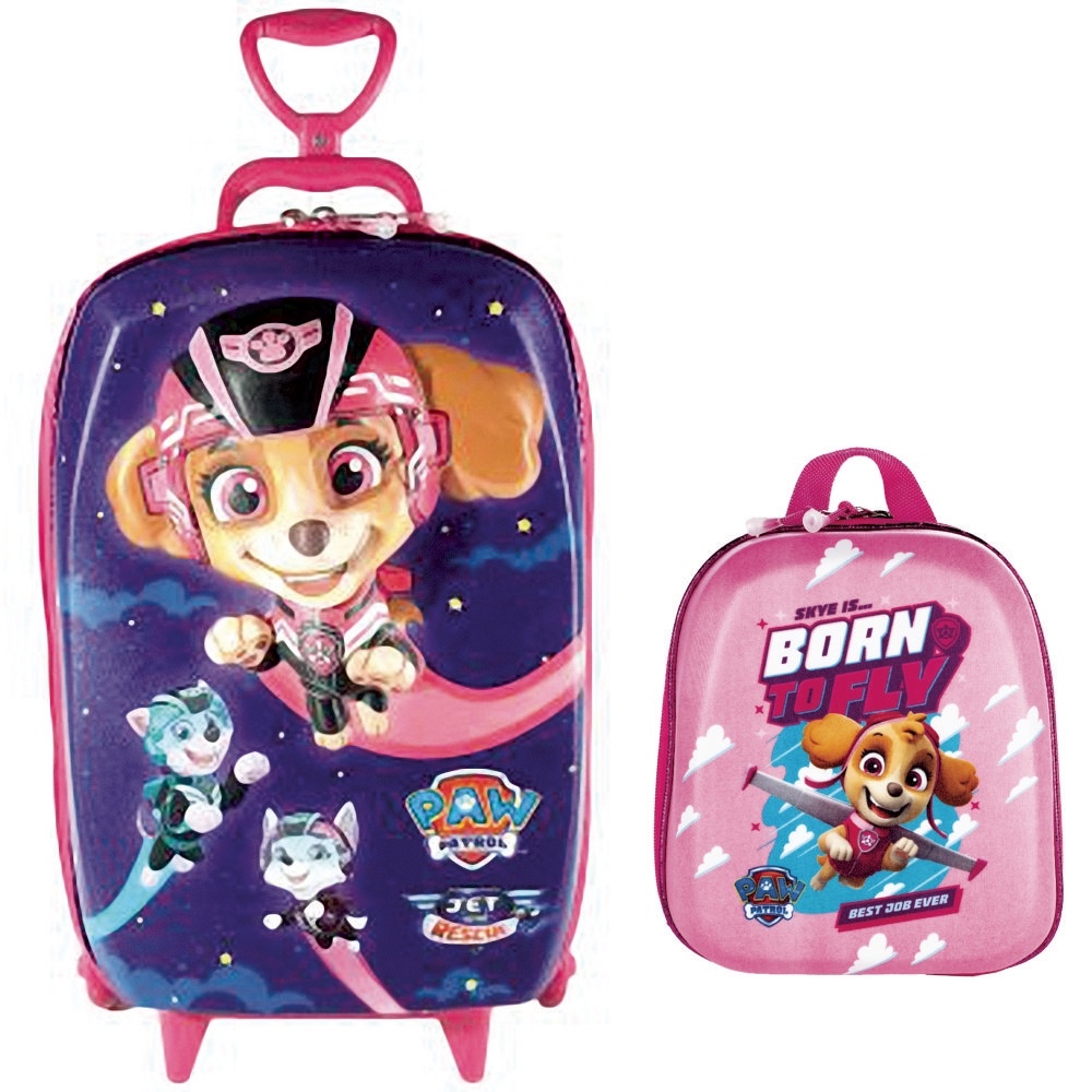 Mochila de Rodinhas Mochilete 3D com Rodinha Tripla + Lancheira Skye Jet Maxtoy  Diplomata