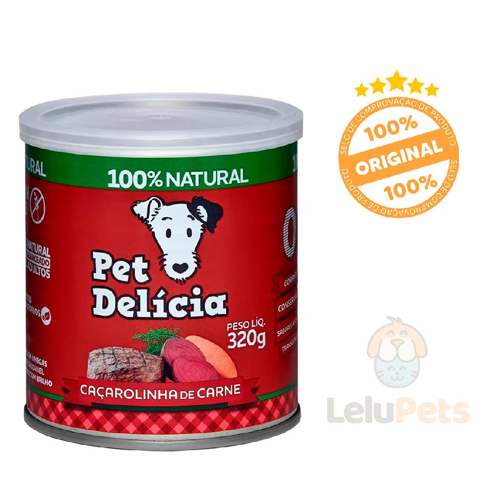 Ração Úmida Pet Delícia Natural Caçarolinha de Carne 320g