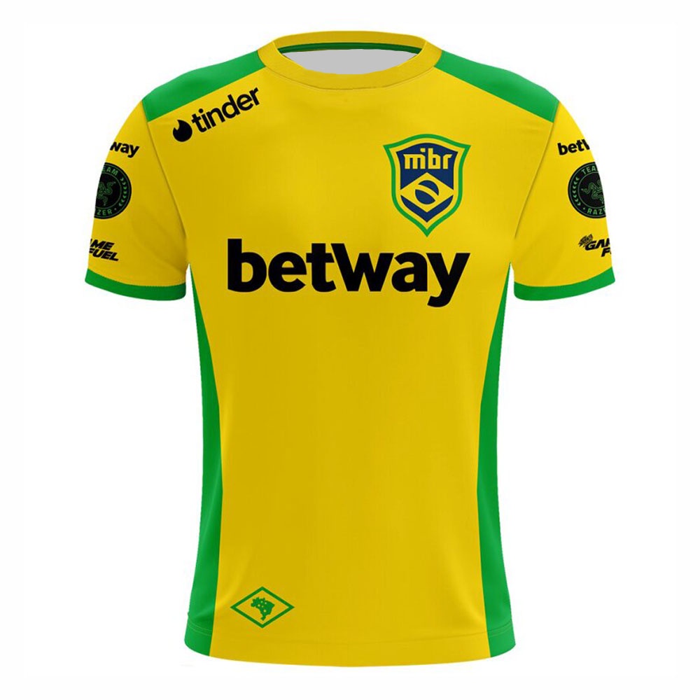 MIBR Esports Uniforme Jersey Verde E Amarelo Manta Cs : Go 2022 ...