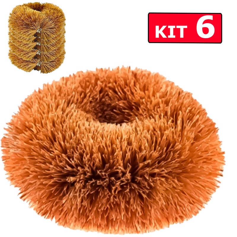 Kit Jogo 6 Escovas Bucha De Coco Lava Carro Para Uso Doméstico E Lavajato Automotivo Alta Limpeza - Home & Living