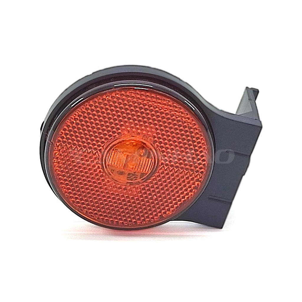 Detalhes do Lanterna Lateral Carreta LED Âmbar Laranja 65mm com Suporte Conector 12V 24V